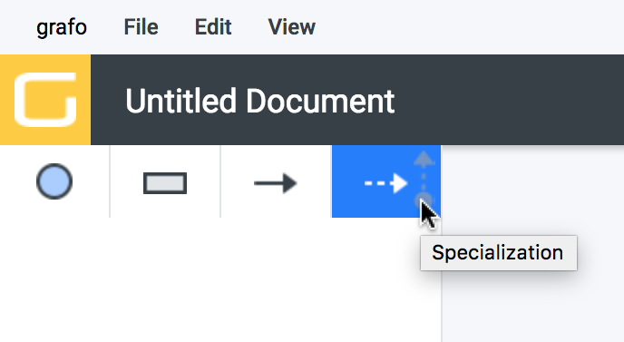 Click Specialization tool in toolbox